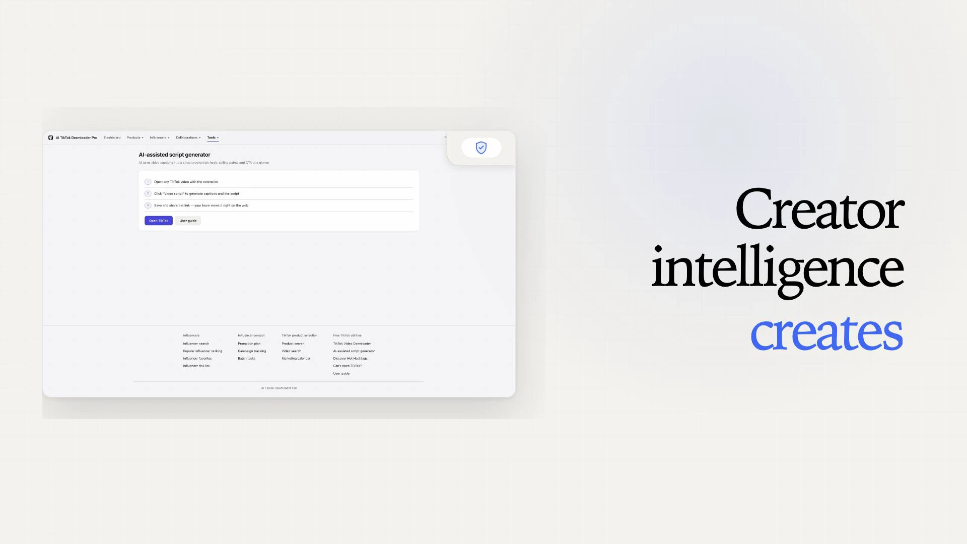 AI scripts & copy